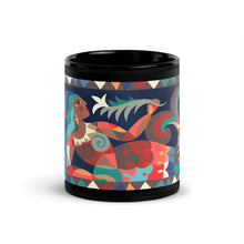 Load image into Gallery viewer, Mermaid Glossy Black Mug (11 oz)