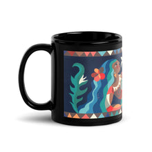 Load image into Gallery viewer, Mermaid Glossy Black Mug (11 oz)