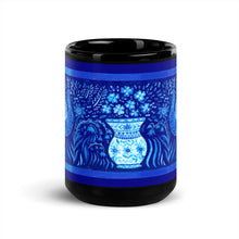 Load image into Gallery viewer, Blue Bird Glossy Black Mug (15 oz)