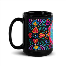 Load image into Gallery viewer, Frida Kahlo Glossy Black Mug (15 oz)