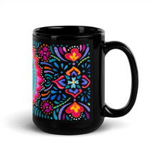 Load image into Gallery viewer, Frida Kahlo Glossy Black Mug (15 oz)