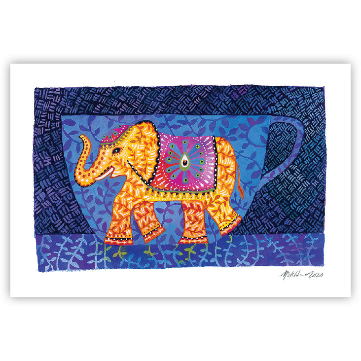Elephant on a Cup Painting