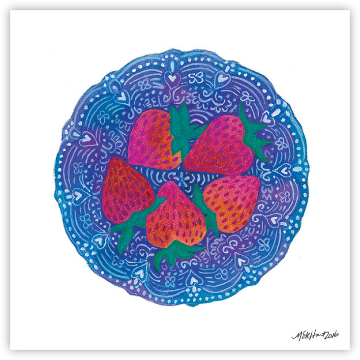 Strawberry Plate Painting